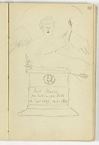 Grabmal des Emil Illaire - Skizze von Theodor Fontane