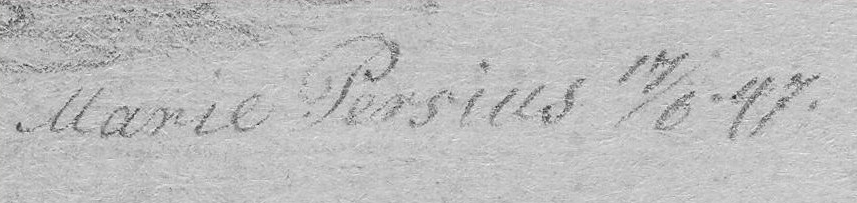 Signatur der Marie Persius